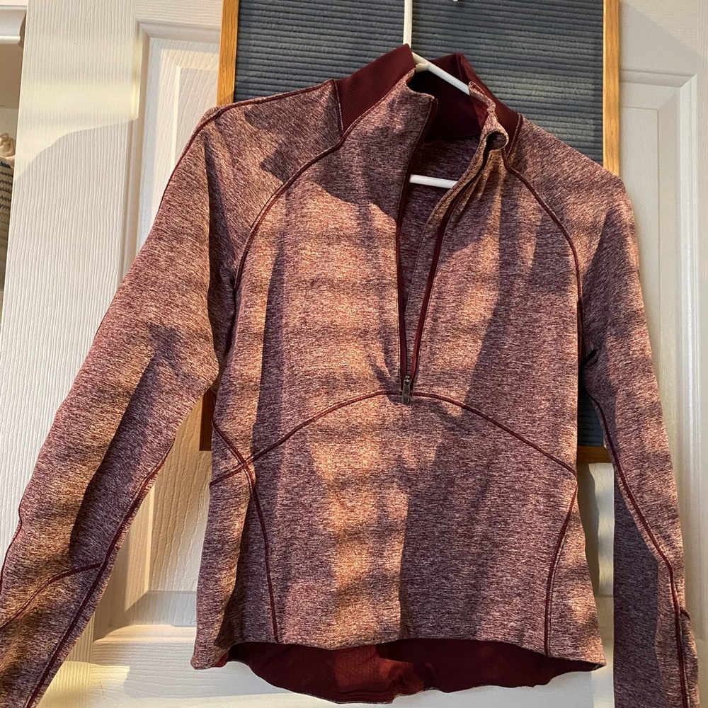 Burgundy Lululemon 1/4 zip pullover